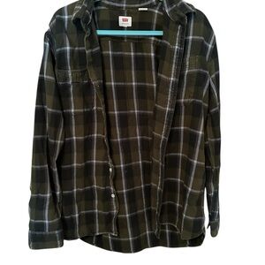 Levi's Green Plaid Shirt